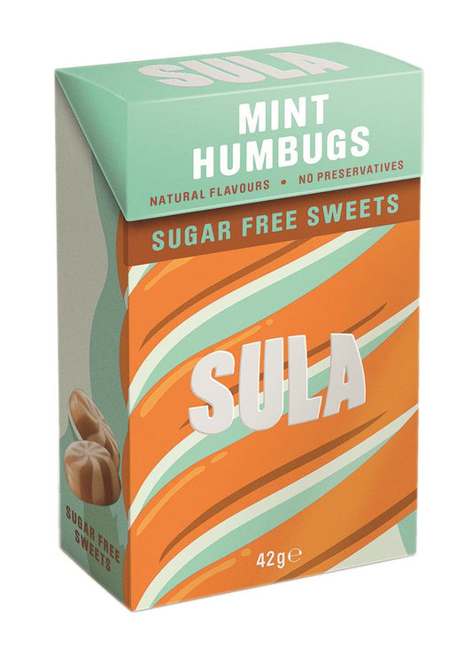 Sula_Mint Humbugs Sweets Sugar Free 42g-pack of 14