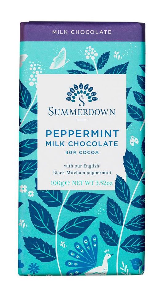 Summerdown_- Peppermint Milk Chocolate Bar - 100g-pack of 12