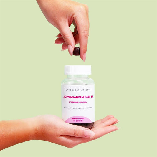 Suave Moss Lifestyle_Ashwagandha KSM-66 L-Theanine and Rhodiola - 60 Vegan Gummies