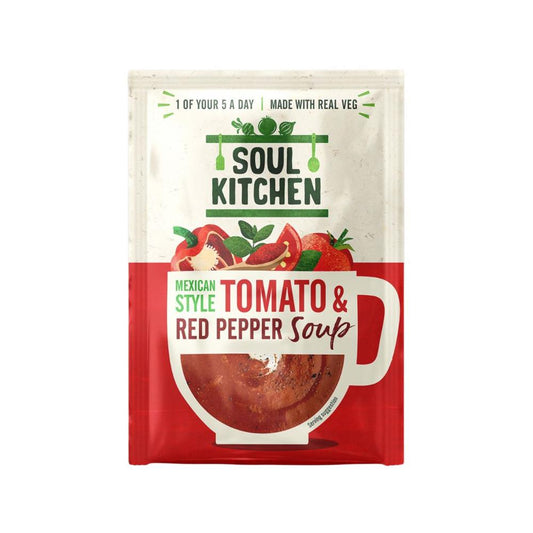 Soul Kitchen Mexican Tomato & Red Pepper Instant Soup vegan 25g-pack of 4
