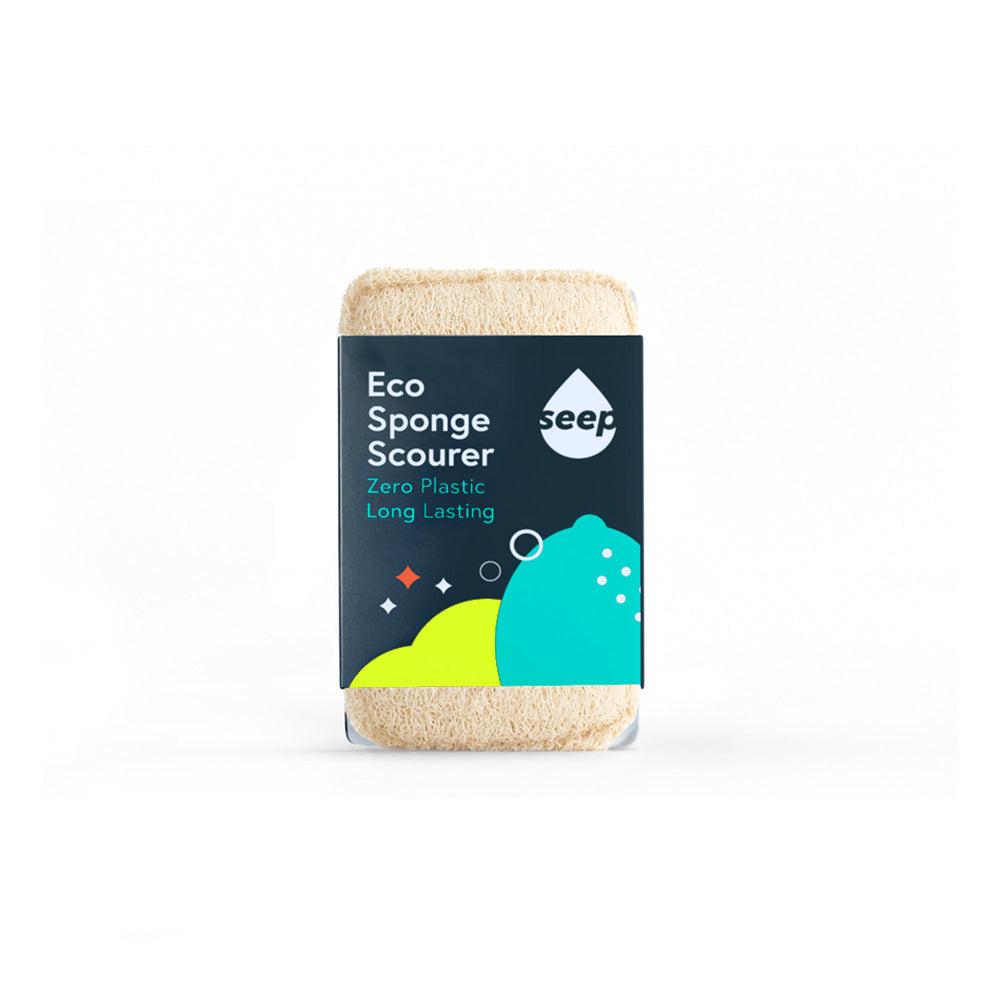 Seep_Compostable Sponge with Loofah Scourer-Pack of 2