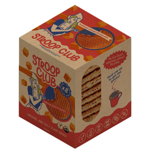 Stroop Club_Plant Base Traditional Caramel Stroopwafel 8-pack 264g