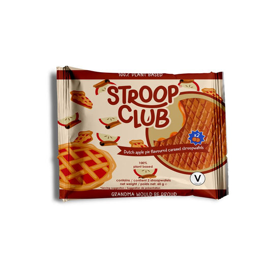 Stroop Club_Organic and 100% Plant Based Apple Pie Caramel Stroopwafel 2-pack-Pack of 12