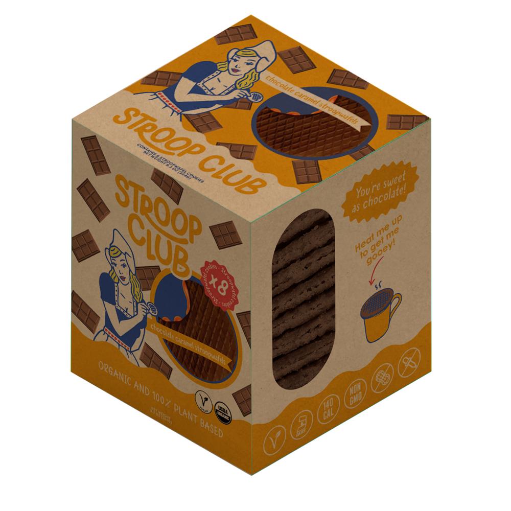 Stroop Club_Plant Based Chocolate Caramel Stroopwafels 8-pack 264g