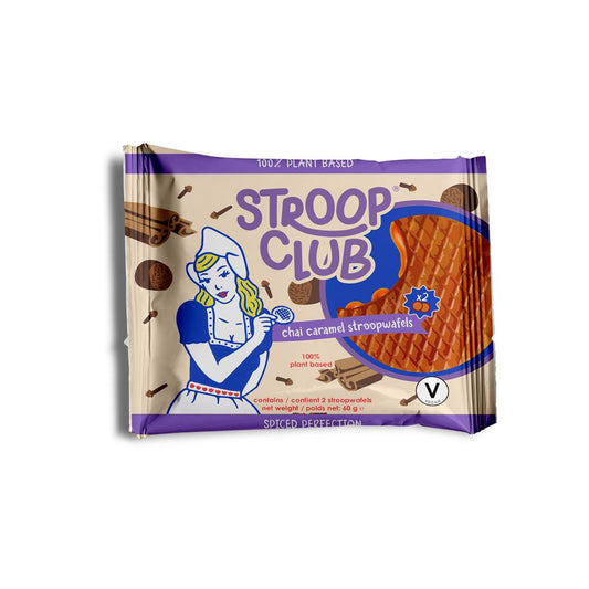 Stroop Club_Plant Based Chai Caramel Stroopwafel 2-packs 60g-Pack of 12