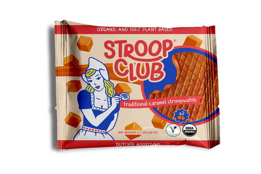 Stroop Club_Plant Based Traditional Caramel Stroopwafel 2-pack 60g-Pack of 12