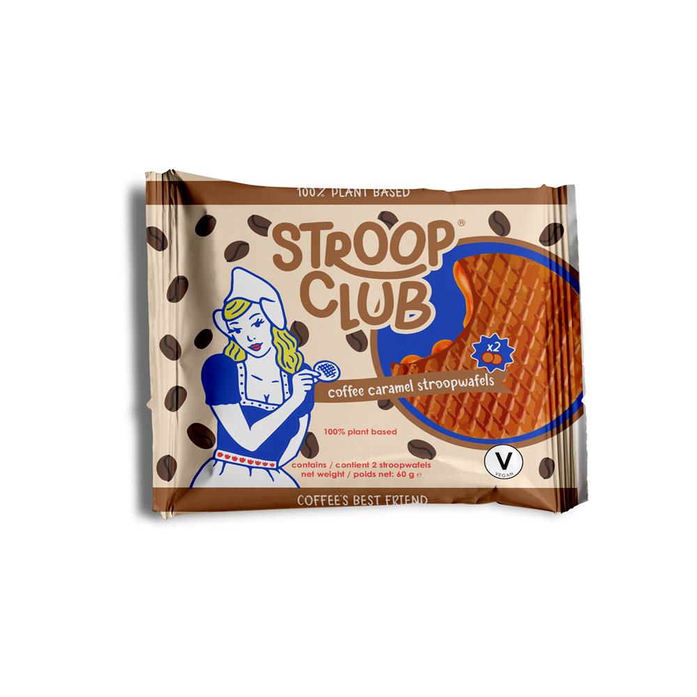 Stroop Club_Plant Based Coffee Caramel Stroopwafel 2-packs 60g-Pack of 12
