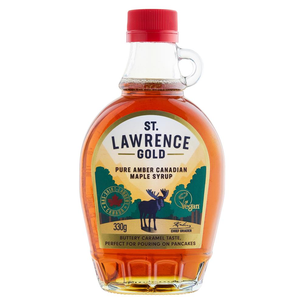 St Lawrence Gold_Grade A Amber Colour Rich Taste Maple Syrup 330g