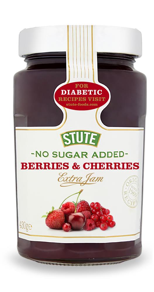 Stute_No Sugar Added Berries & Cherries Jam 430g