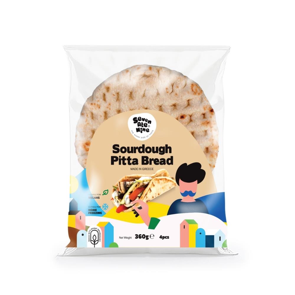 Seven Ate Nine_Sourdough Pitta Bread 360g-Pack of 3