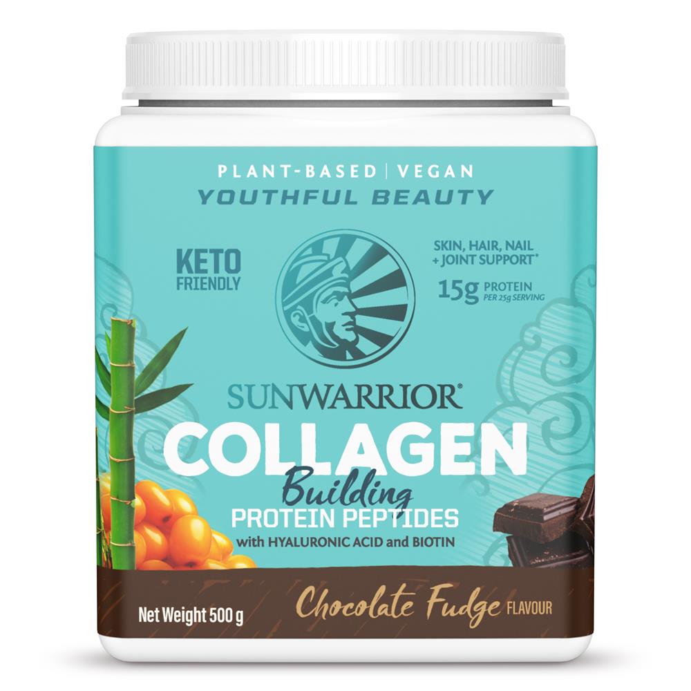Sunwarrior_Collagen Building Protein Peptides Chocolate Fudge 500g
