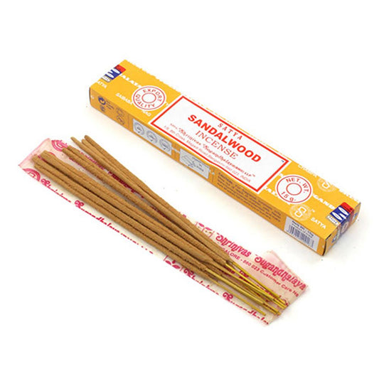 Satya_Sandalwood Incense sticks 15g Pack.-Pack of 6