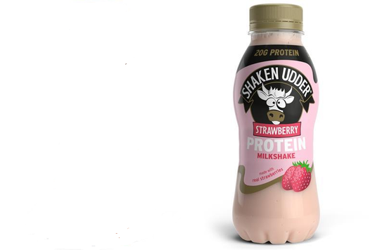 Shaken Udder Protein Milkshake 8x330ml Strawberry