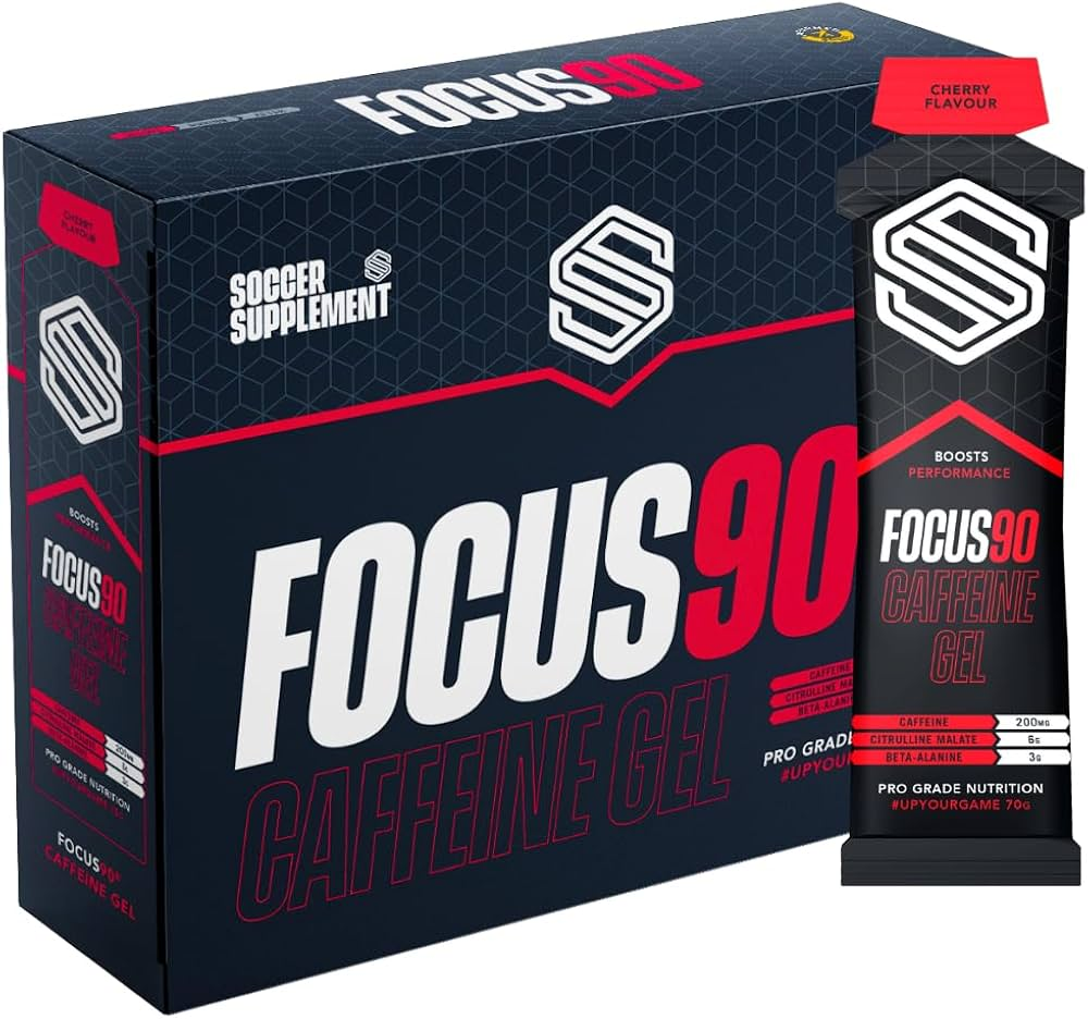 Soccer Supplement Focus90 Caffeine Gel 12x70g Mixed Berry