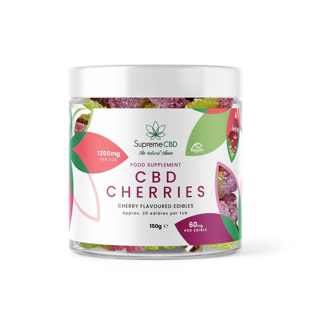 Supreme CBD CBD Gummy Small Tub  (1200mg) 150g Cherries