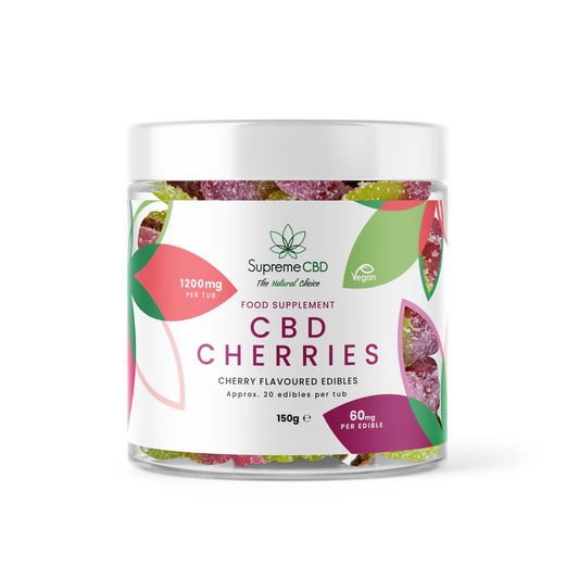 Supreme CBD CBD Gummy Small Tub  (1200mg) 150g Cherries