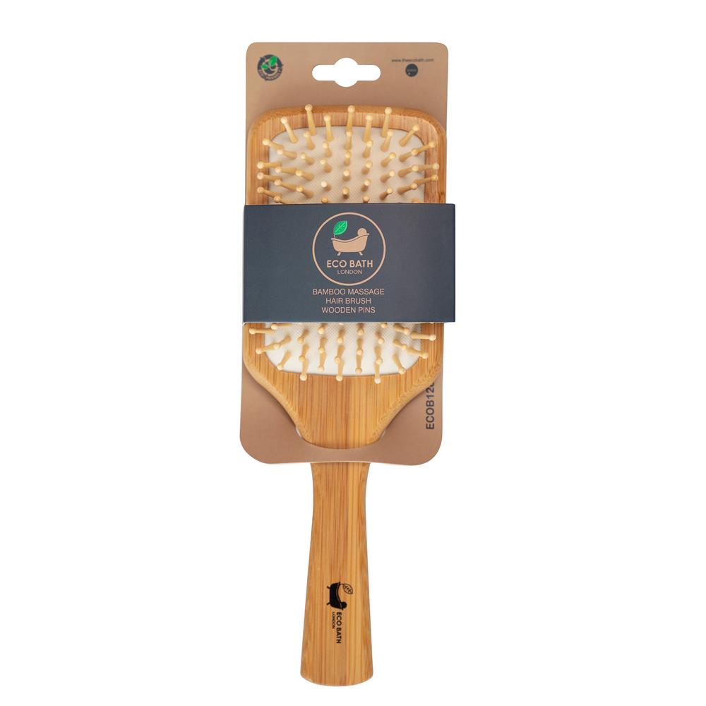 The Eco Bath_Eco Bath Bamboo Hairbrush With Wooden Pins - 1 Unit