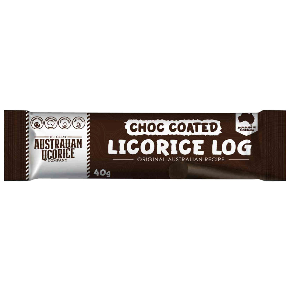 The Great Australian Licorice_Chocolate Coated Liquorice Log 40g-pack of 25