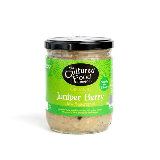 The Cultured Food Company_Juniper Berry Lemon and Cracked Black Pepper Sauerkraut 400g-Pack of 2