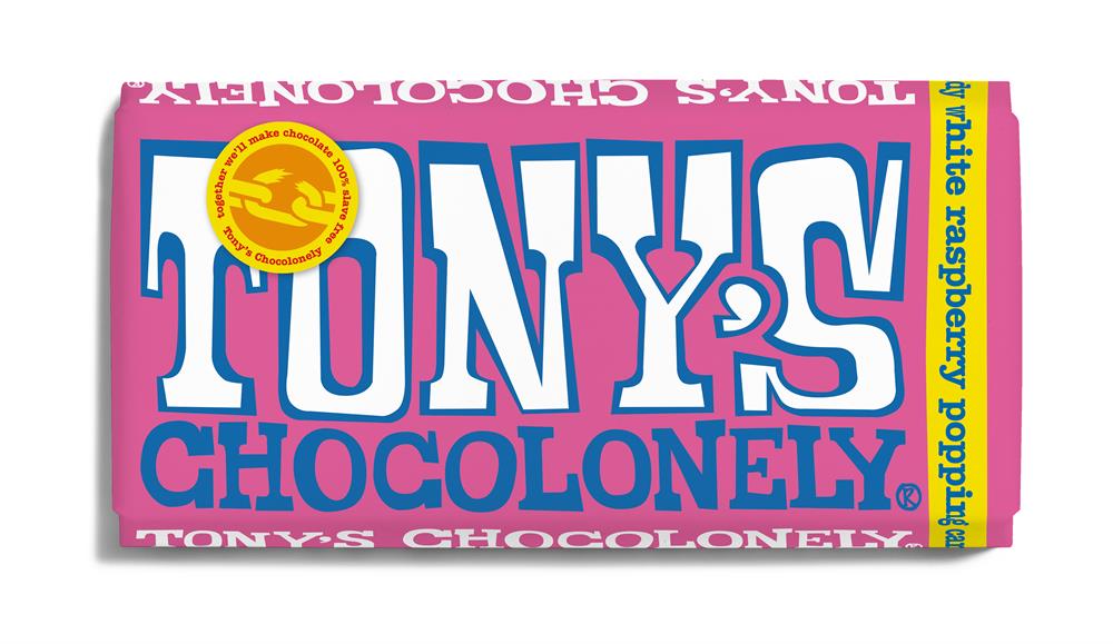 Tonys Chocolonely_White Chocolate Raspberry Popping Candy Chocolate Bar 180g-pack of 3
