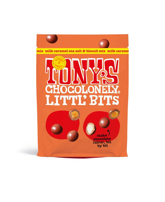 Tonys Chocolonely_Tony's Chocolonely Littl' Bits Milk Cara Sea Salt & Biscuit 100g-pack of 8