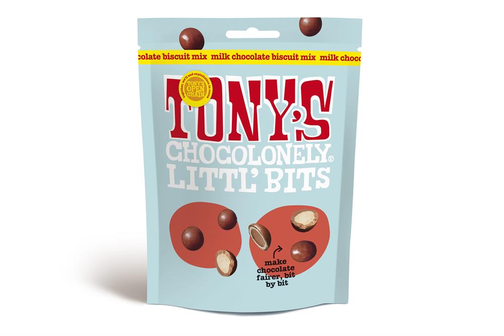 Tonys Chocolonely_Little Bits Milk Choc Biscuit 100g-pack of 8