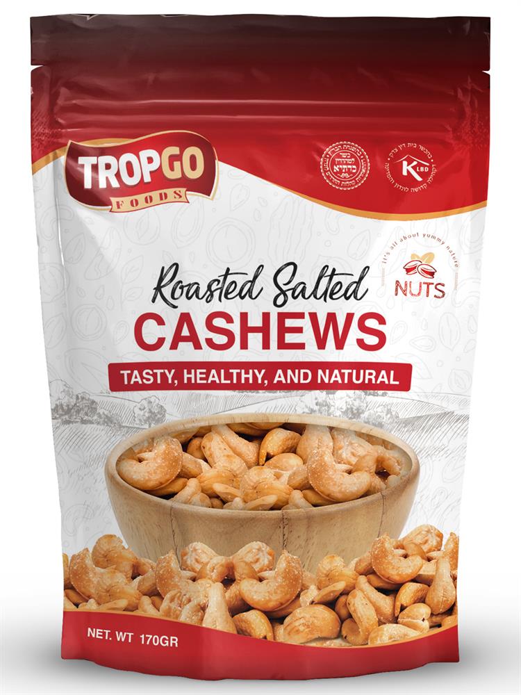 Tropgo Foods_Roasted Salted Cashews 170g Bag