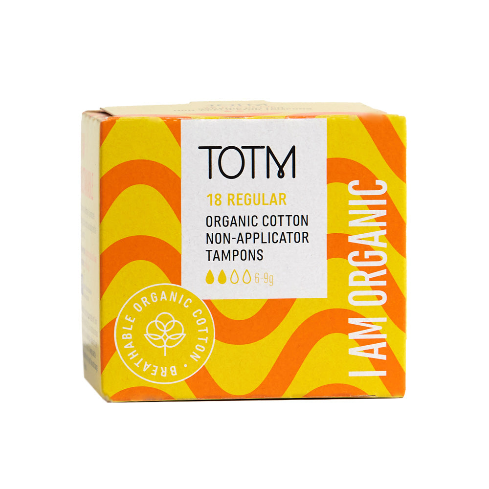 TOTM_Organic Tampons - Non-App Regular 18 Per Box Case of 24