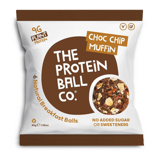 The Protein Ball Co_Choc Chip Muffin Protein Breakfast Snack 45g-Pack of 10
