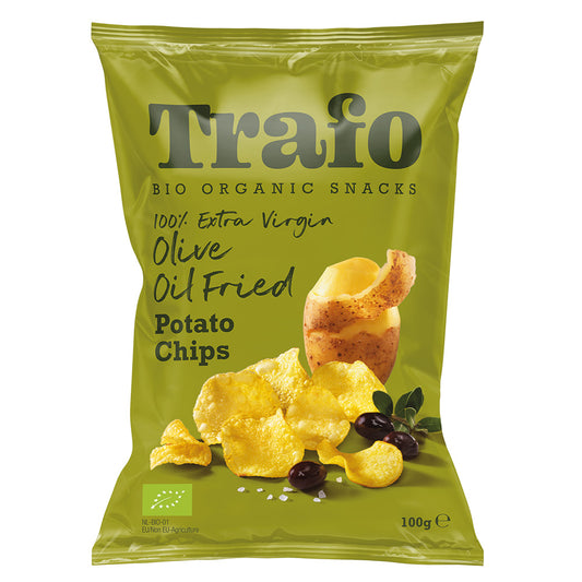 Trafo_Organic Chips Fried in Extra Virgin Olive Oil 100g-Pack of 12