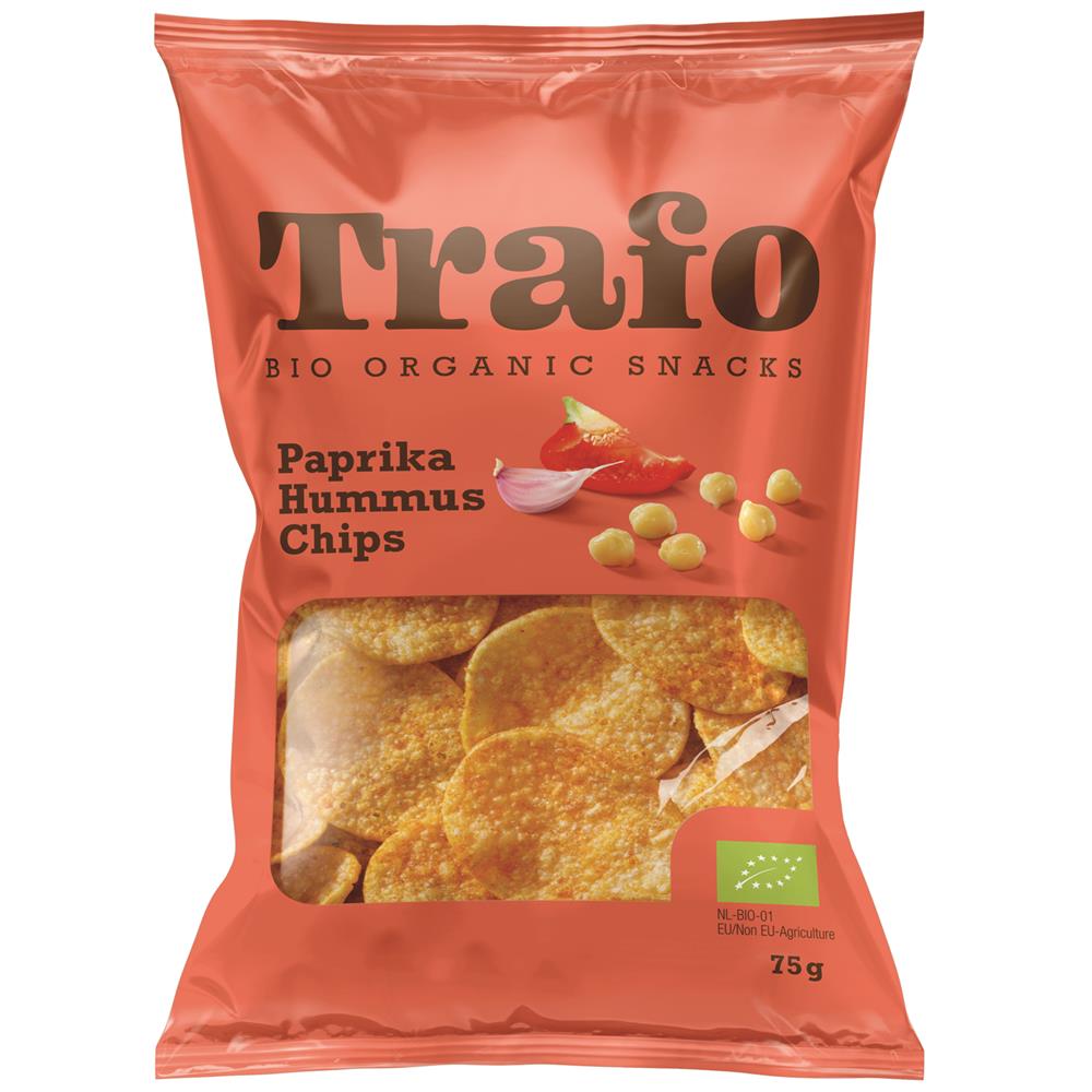 Trafo_Organic Hummus Chips Paprika 75g-pack of 6