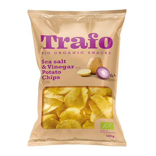 Trafo_Organic Classic Salt & Vinegar Crisps 125g-pack of 12