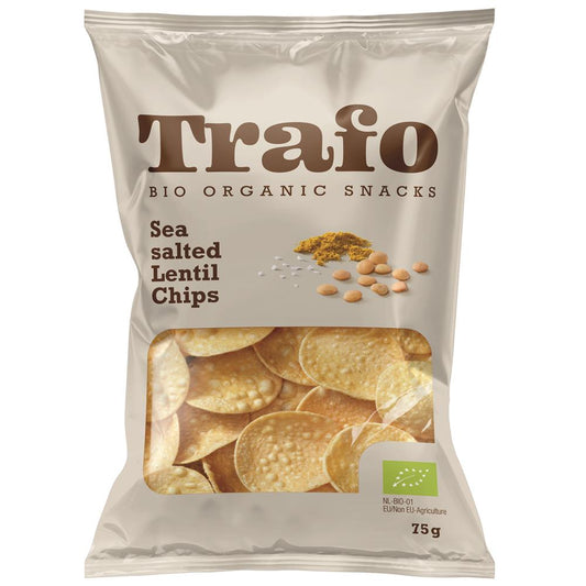 Trafo_Organic Lentil Chips Seasalt 75g-pack of 6
