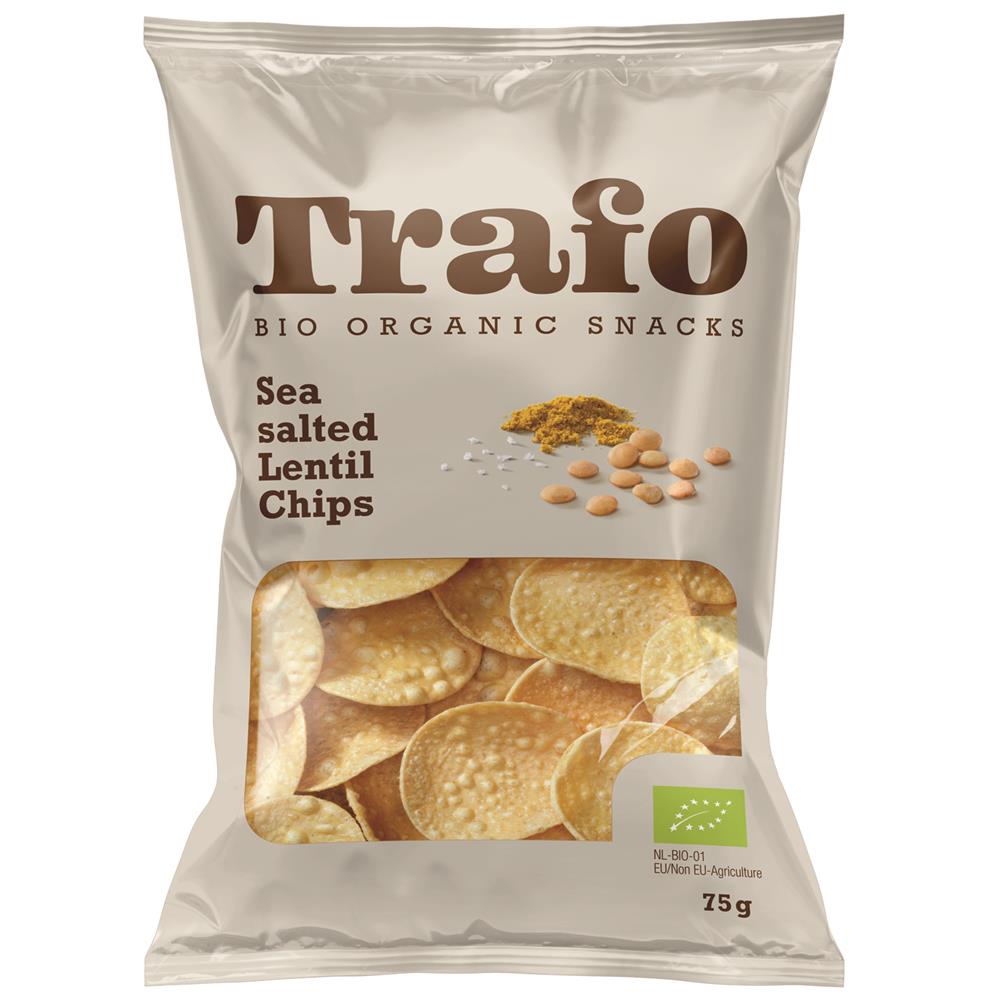 Trafo_Organic Lentil Chips Seasalt 75g-Pack of 6