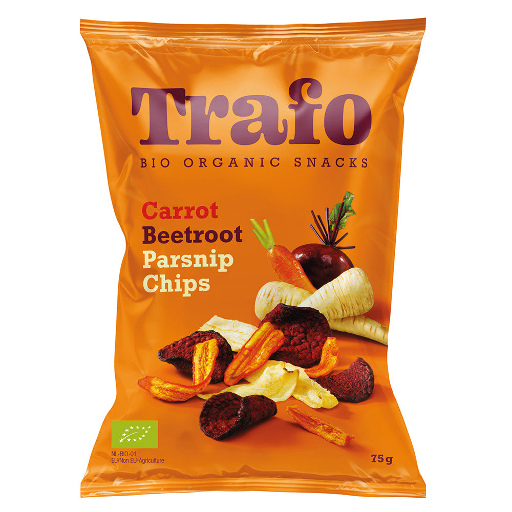 Trafo_Organic 3 Vegetable Crisps 75g-Pack of 12