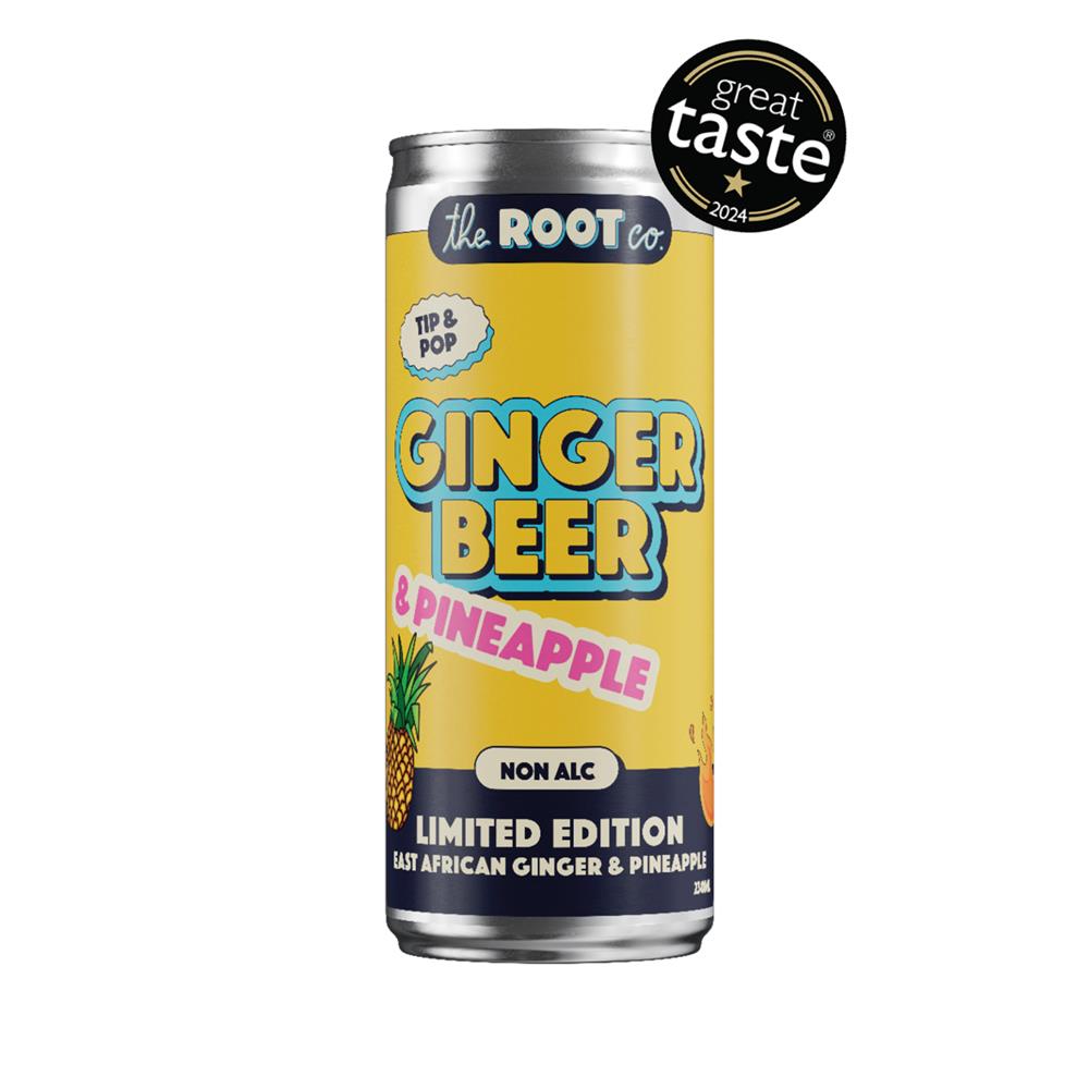 The Root Co_Pineapple-Flavoured Ginger Beer from East African Ginger - 230ml-pack of 2