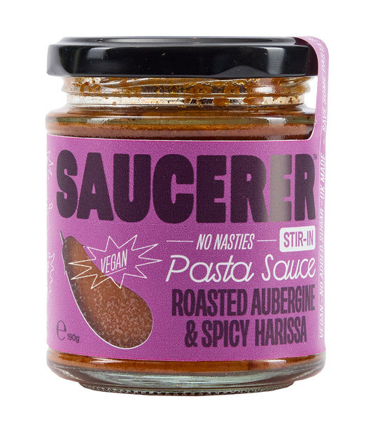 The Saucerer_Roasted Aubergine & Spicy Harissa Stir-in Pasta Sauce 190g