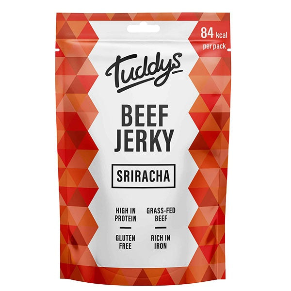 Tuddys Snacks Beef Jerky 12x28g Honey BBQ