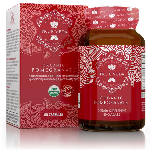 True Veda_Pomegranate: Organic Natural Vegan Ethical Non-GMO 60 capsules