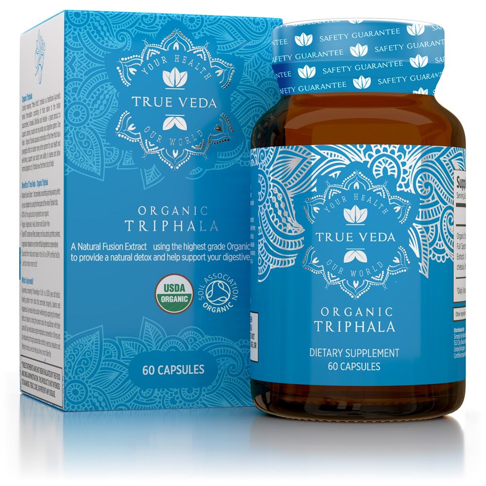 True Veda_Triphala: Organic Natural Vegan Ethical Non-GMO 60 capsules