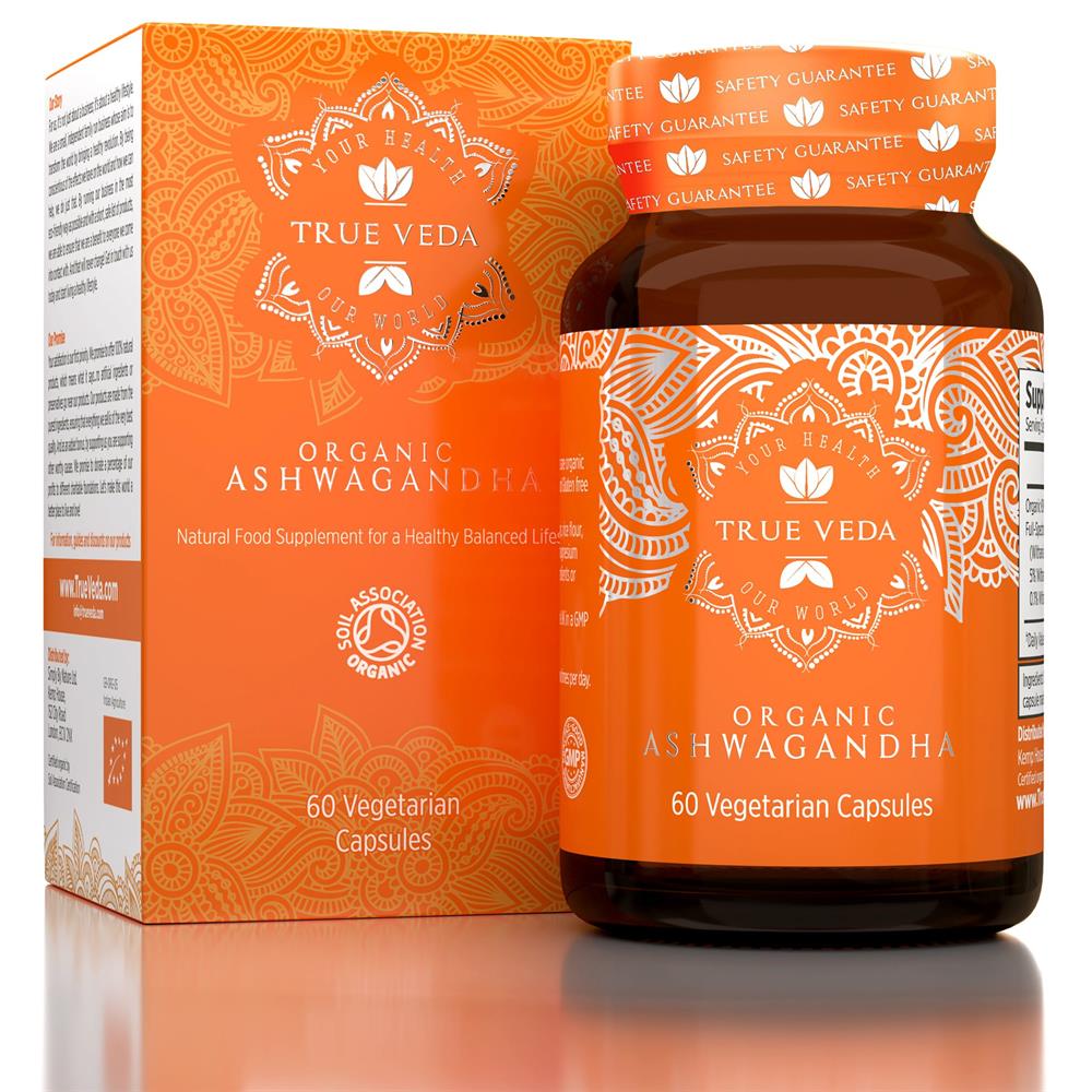True Veda_Ashwagandha: Organic Natural Vegan Ethical Non-GMO 60 capsules