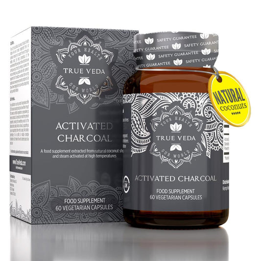 True Veda_Activated Charcoal: Natural Vegan Ethical Non-GMO 60 capsules