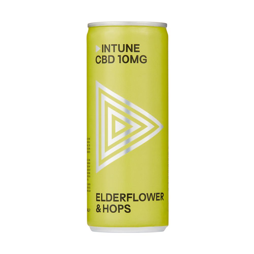 Intune_Elderflower & Hops 10mg Natural CBD Drink 250ml-Pack of 2