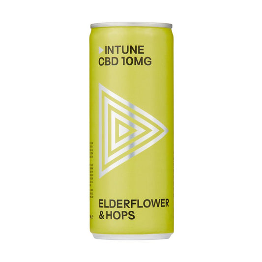 Intune_Elderflower & Hops 10mg Natural CBD Drink 250ml-Pack of 2