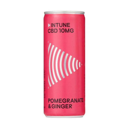 Intune_Pomegranate & Ginger 10mg Natural CBD Drink 250ml-pack of 2