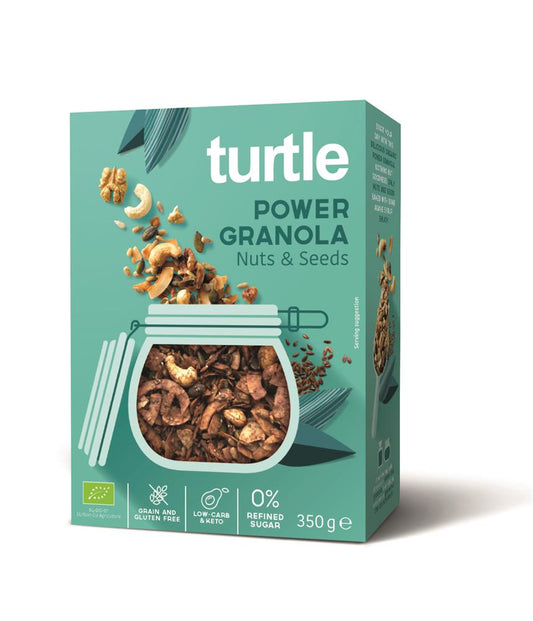 Turtle_Power Granola Nuts & Seeds Organic GF Grain Free 350g-pack of 2