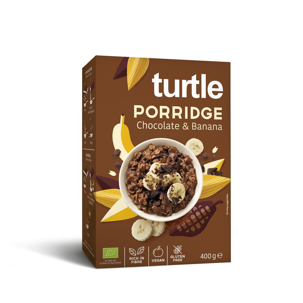 Turtle_Porridge Choco & Banana 400g Organic & Gluten Free-pack of 2