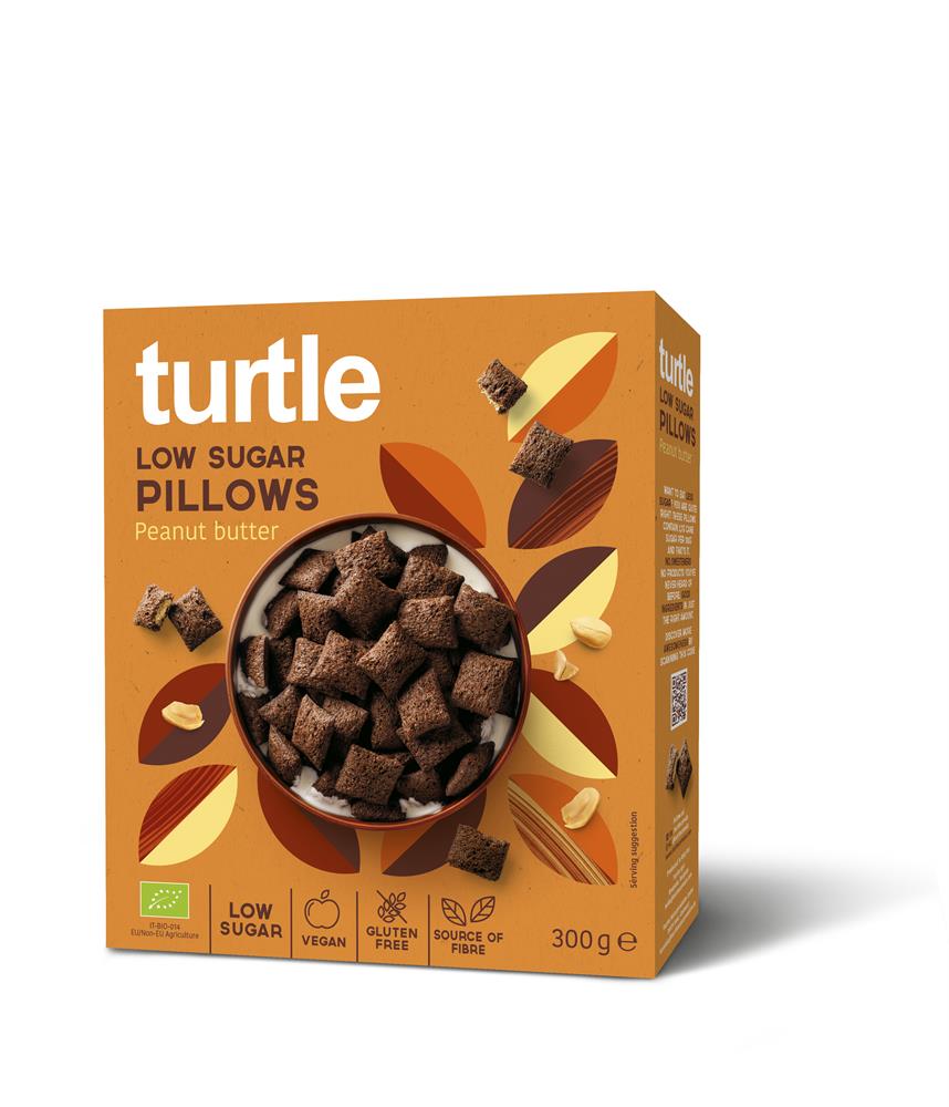 Turtle_Low Sugar Pillows Peanut Butter Organic 300g-pack of 2