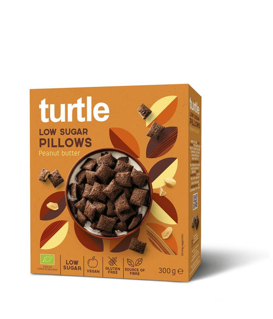 Turtle_Low Sugar Pillows Peanut Butter Organic 300g-pack of 2