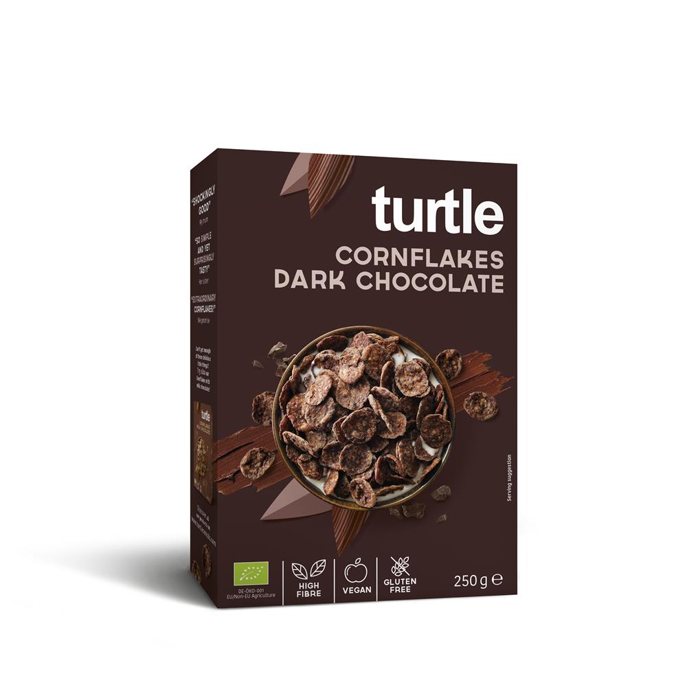 Turtle_Dark Chocolate Cornflakes 250g Organic & Gluten Free-pack of 2